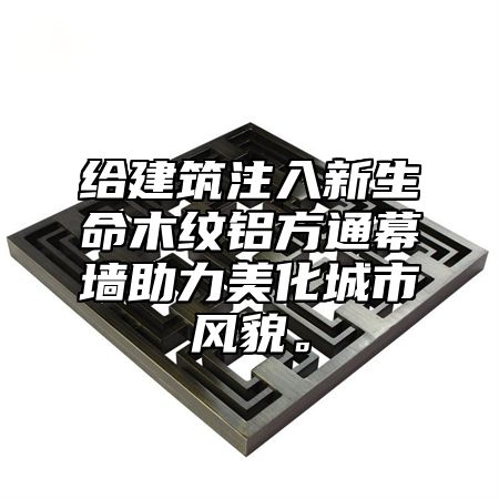 给建筑注入新生命木纹铝方通幕墙助力美化城市风貌。