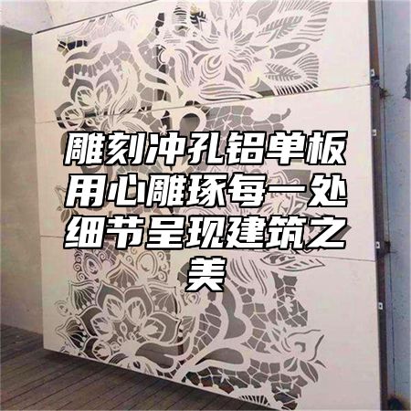 雕刻冲孔铝单板用心雕琢每一处细节呈现建筑之美