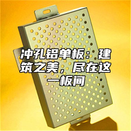 冲孔铝单板：建筑之美，尽在这一板间