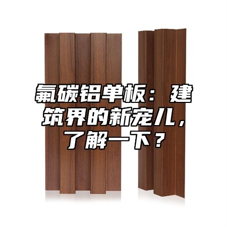 氟碳铝单板：建筑界的新宠儿，了解一下？