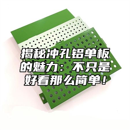 揭秘冲孔铝单板的魅力：不只是好看那么简单！