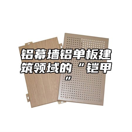 铝幕墙铝单板建筑领域的“铠甲”