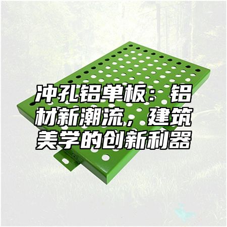 冲孔铝单板：铝材新潮流，建筑美学的创新利器