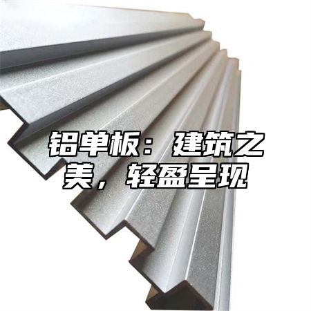 铝单板：建筑之美，轻盈呈现