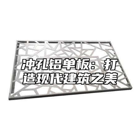 冲孔铝单板：打造现代建筑之美