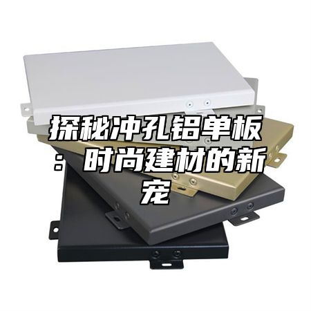 探秘冲孔铝单板：时尚建材的新宠