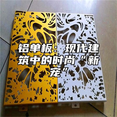 铝单板：现代建筑中的时尚“新宠”