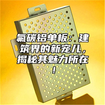 氟碳铝单板：建筑界的新宠儿，揭秘其魅力所在！